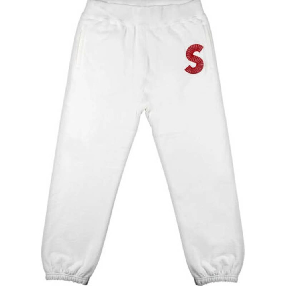 Supreme S Logo Sweatpants FW20 White Size Medium BRAND NEW RARE Sweats